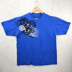 Element Skateboard Shirt Mens Size XL Blue Skate Logo Grunge Y2K